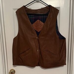Brown Leather Vest